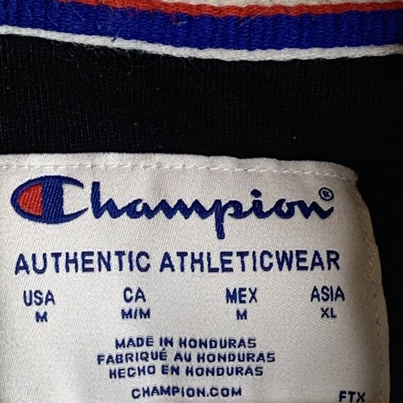 Champion Gray Half-Zip Hoodie With Kangaroo Pocket & Logo Embroidery - Picture 7 of 11